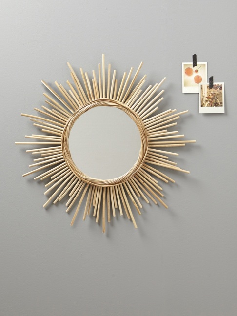 Miroir soleil rotin, Cyrillus, 47,92 euros
