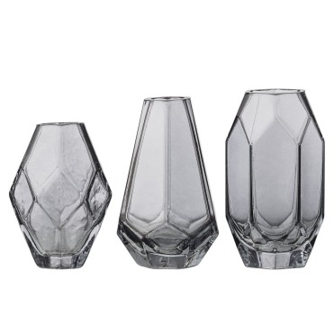 Set de 3 vases en verre fumé, Bloomingville, Twicy, 21,75 euros